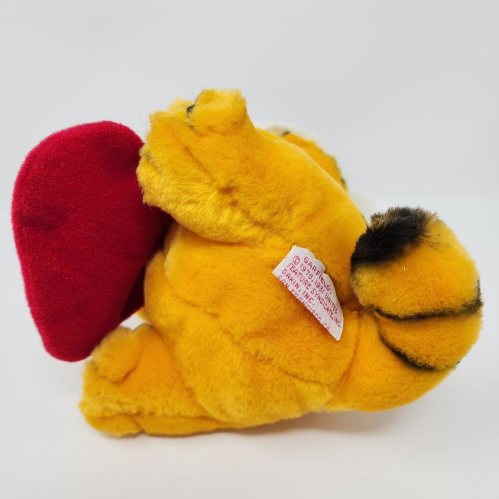 Vtg 1981 Dakin Garfield Santa Cat 8" Plush 'Fill Er Up!' Christmas Stocking Toy - Picture 8 of 15